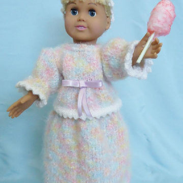 Cotton Candy Princess, Knitting Patterns fit American Girl and other 18-Inch Dolls