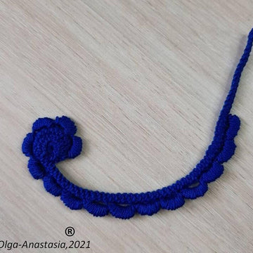 Curl crochet vintage blue