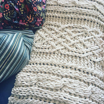 Celtic Cable Knotted Braid Blanket