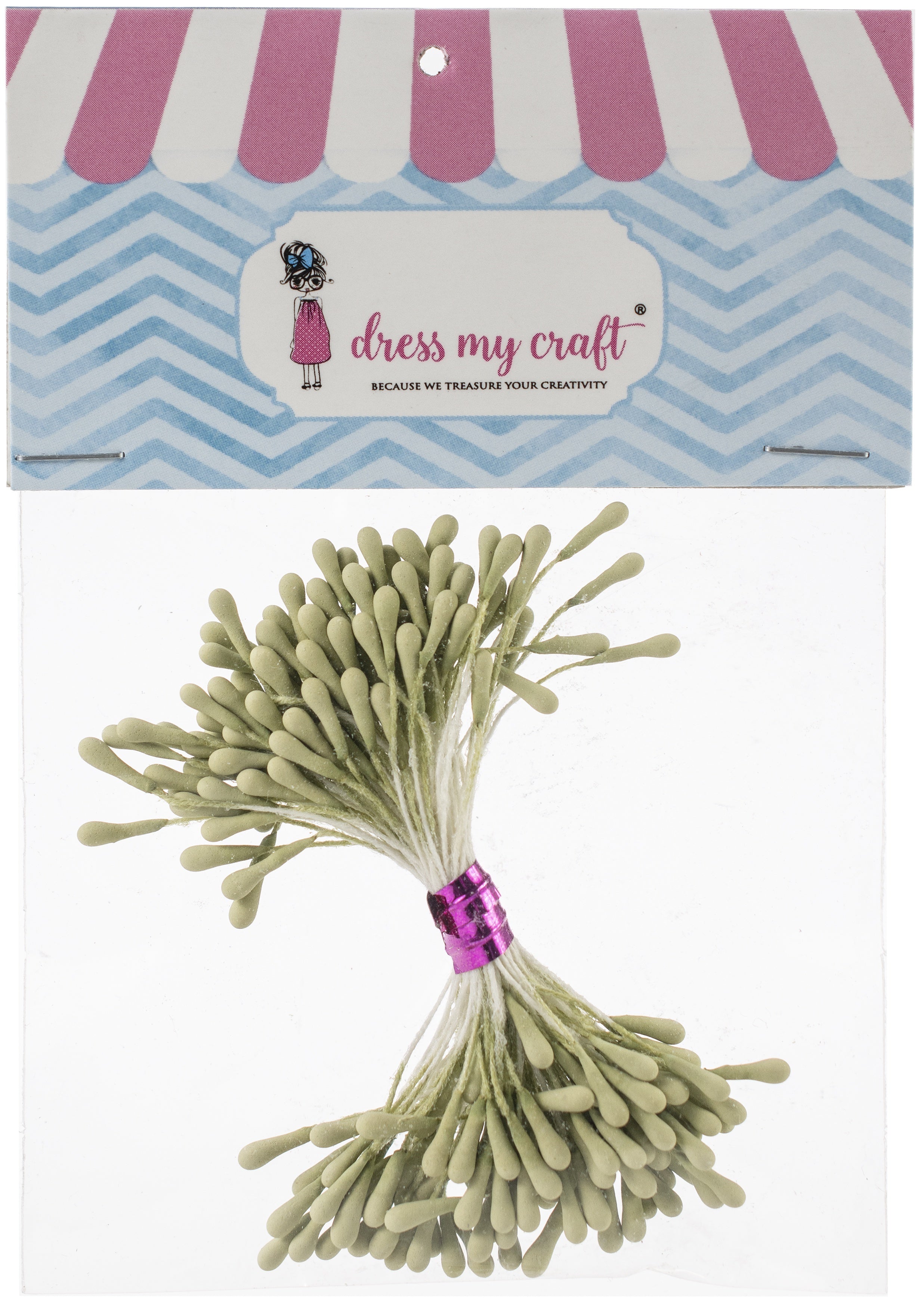 Dress My Craft Pastel Thread Pollen - Old Olive