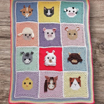 Farmyard Blocks Blanket