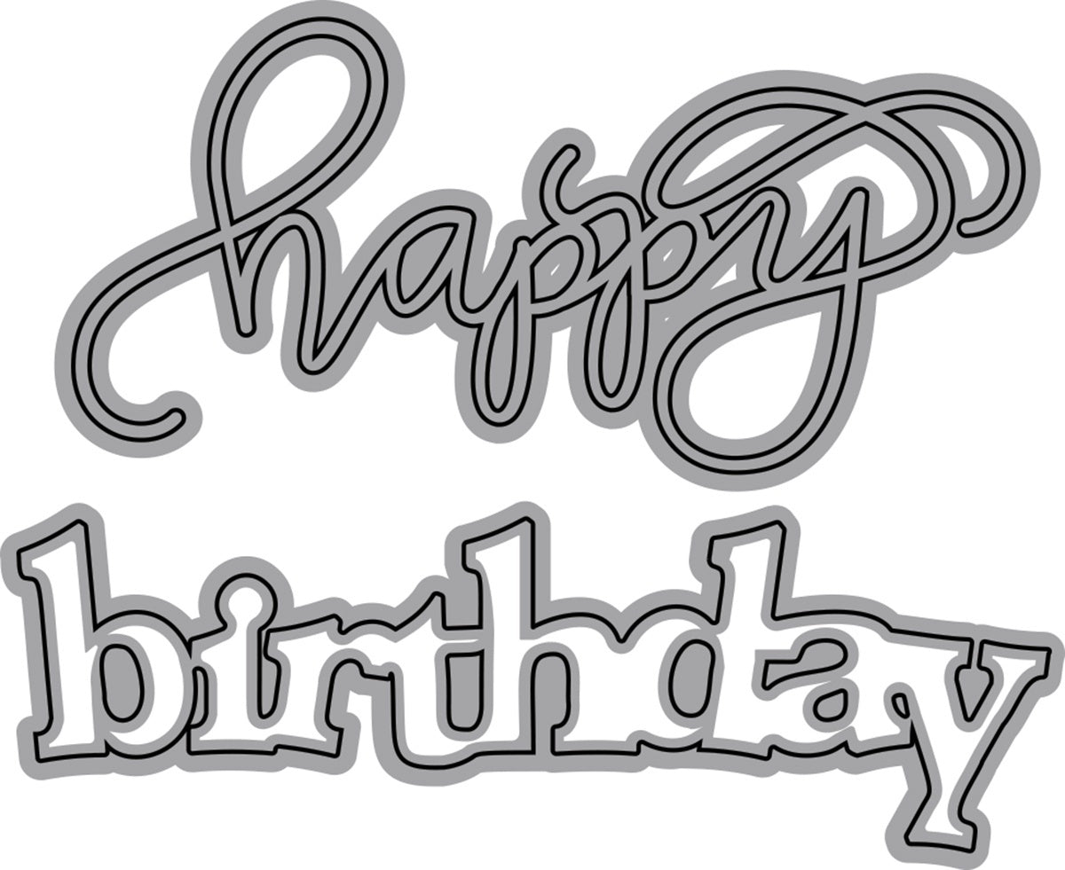 Elizabeth Craft Designs Elizabeth Craft Metal Die - A Way With Words-Happy Birthday