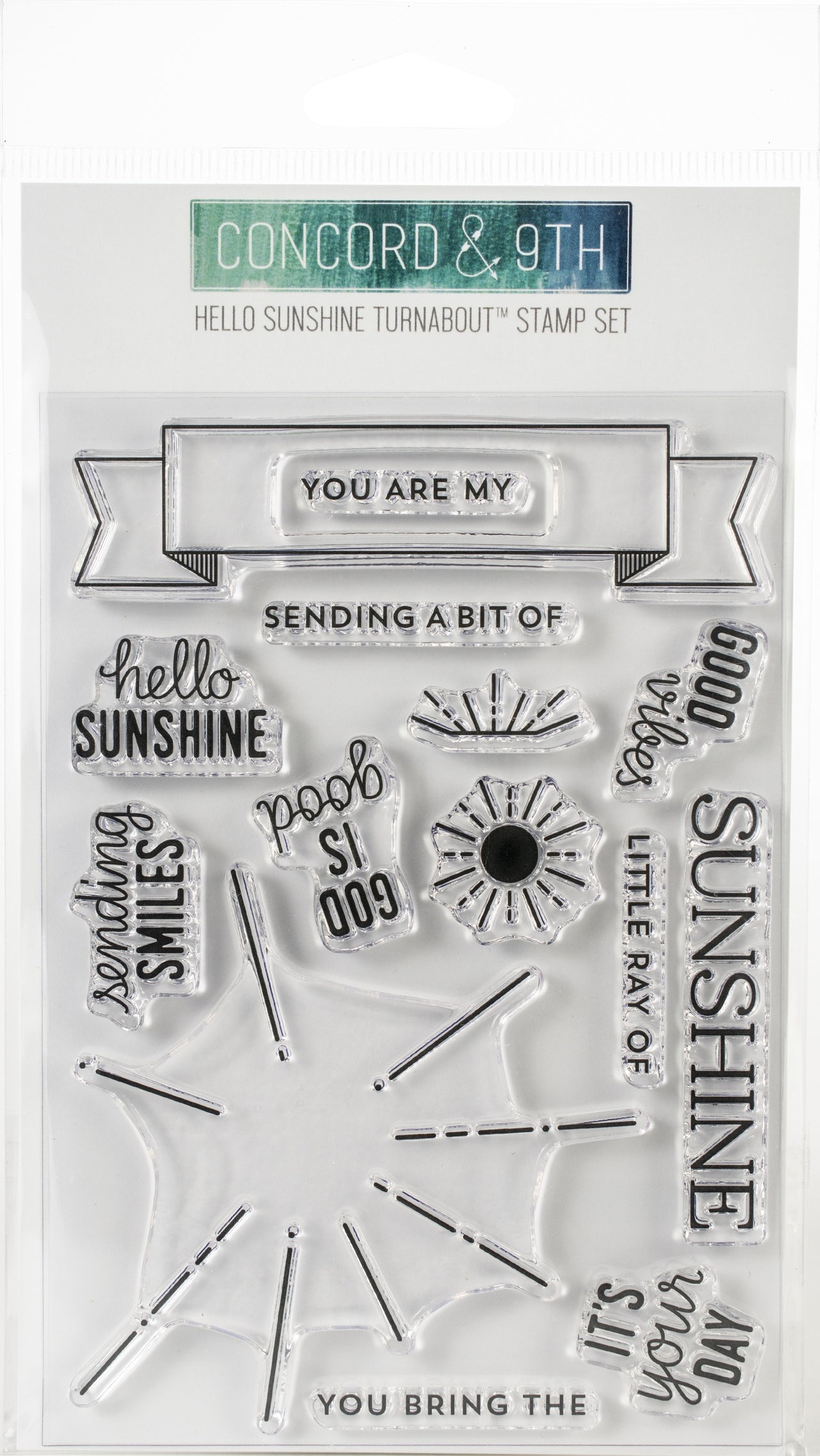 Concord & 9th Clear Stamps 4"X4" - Hello Sunshine Turnabout
