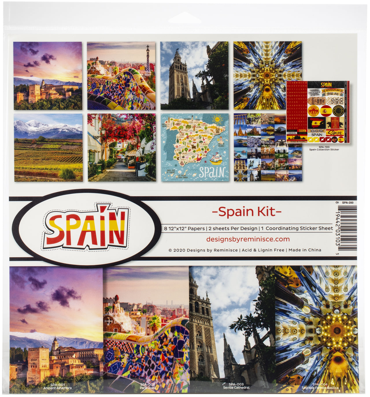 Reminisce Collection Kit 12"X12" - Spain