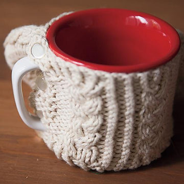 Cable Sweater for Coffee Mug