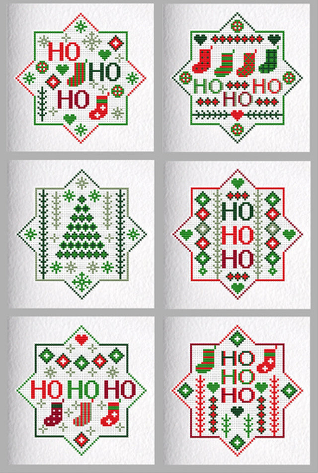 Riverdrift House Ho Ho Ho Stars Cross Stitch Kit - 147mm