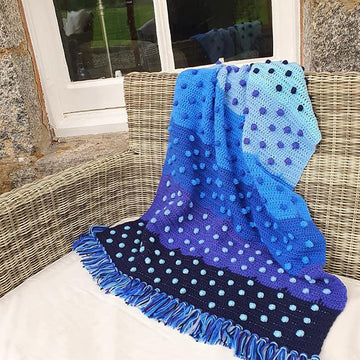 Little Bobble Blue Blanket
