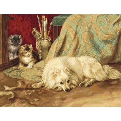 Luca-S The Dog & Cats Cross Stitch Kit