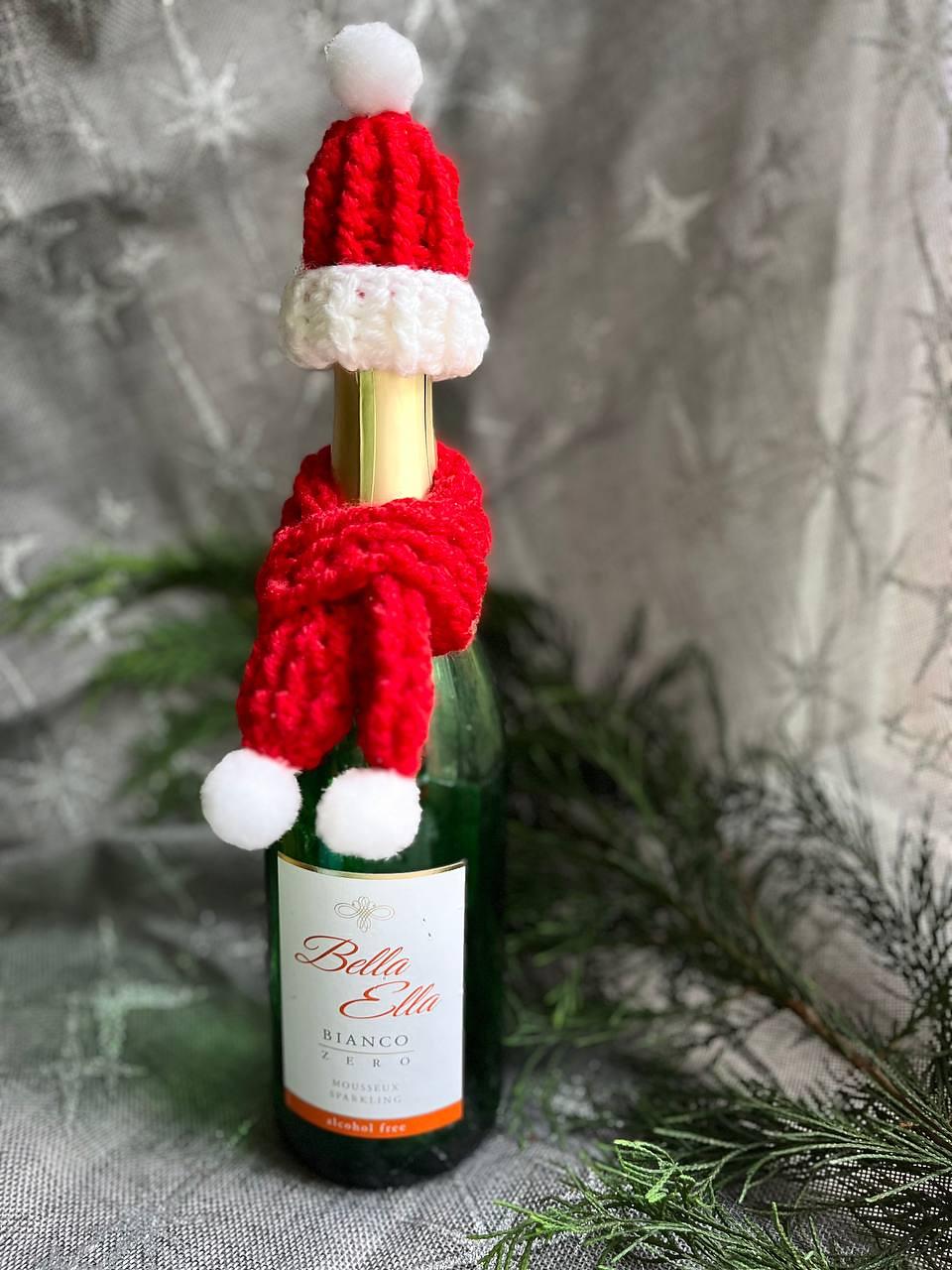 Wine Bottle Hat and Scarf