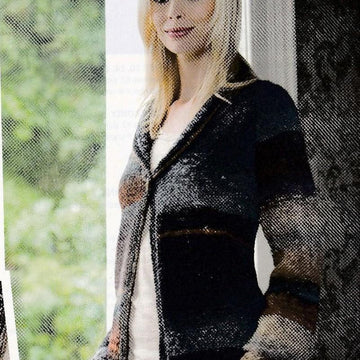 Shawl Textured Border Cardigan