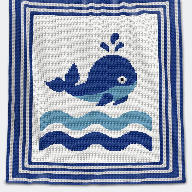 CROCHET Baby Blanket / Afghan - Whale