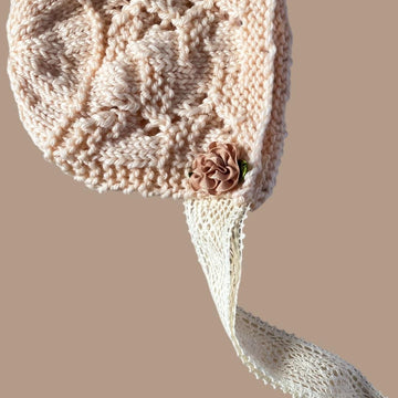 Zig Zag Lace Baby Bonnet