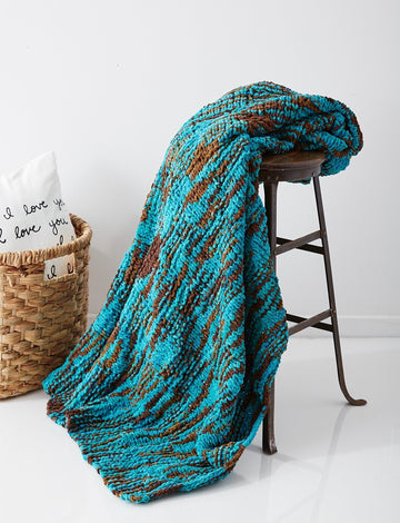 Big Basketweave Blanket in Bernat Blanket