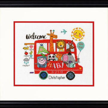 Dimensions Baby on Board Birth Record Cross Stitch Kit - 25.4cm x 20.3cm