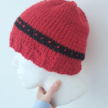 Flat knit basic beanie