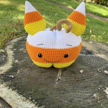 Candy Corn Pumpkin Cat
