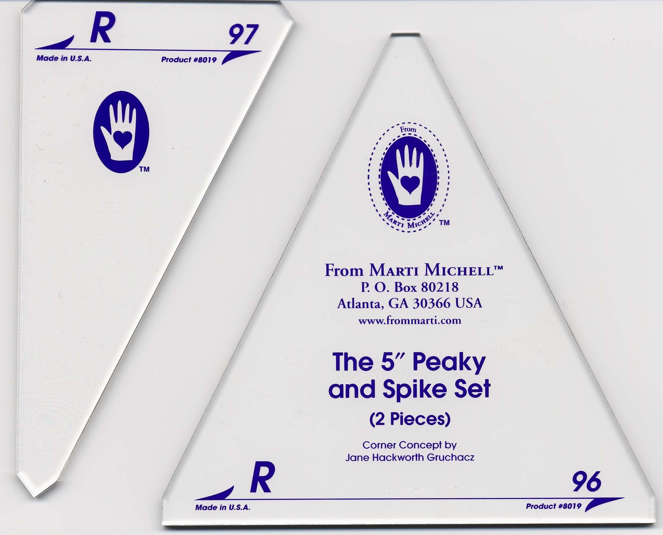 Marti Michell Set r 5in Peaky & Spike Quilting Template