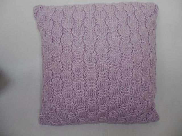 Simple Aran Cable Cushion Cover