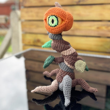 Pumpkin Tree Crochet pattern Halloween pumpkin Crochet one-eyed pumpkin Halloween creepy decorations