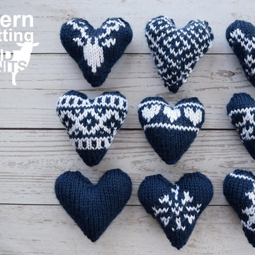 Knit Fair Isle Hearts