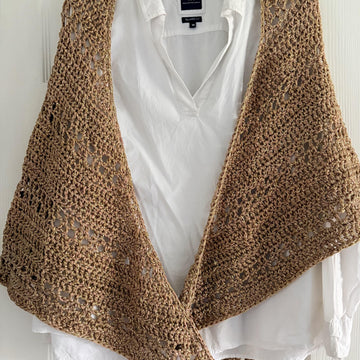 Golden Crochet Shawl