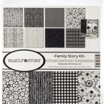 Reminisce Collection Kit 12"X12" - Family Story