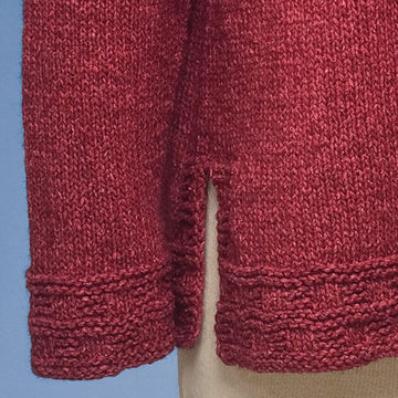 Square Neck Side Slit Pullover #174