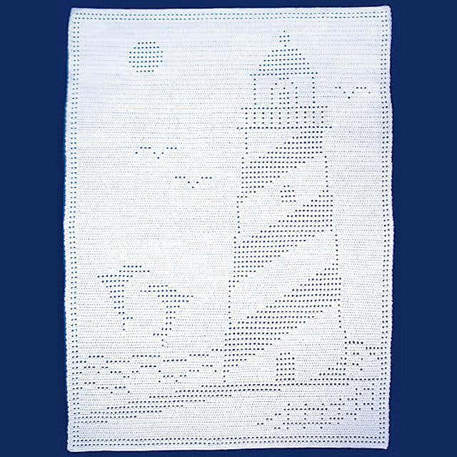 Filet Lighthouse with Dolphins