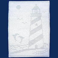 Filet Lighthouse with Dolphins