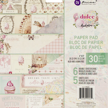 Prima Marketing Double-Sided Paper Pad 8"X8" 30/Pkg - Dulce By Frank Garcia, 6 Designs/5 Each