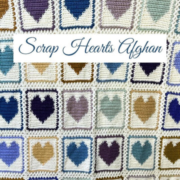 Scrap Hearts Afghan Crochet Pattern