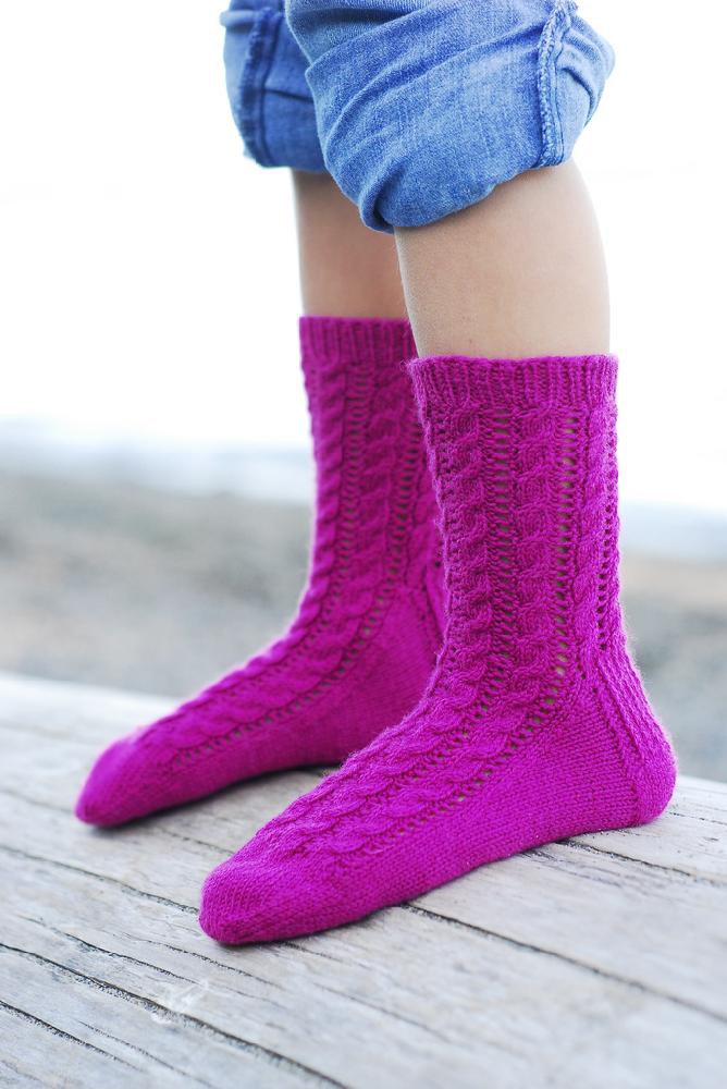 Cables & Lace Socks