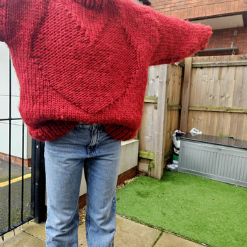 Giant love heart sweater
