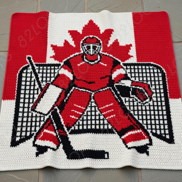 Hockey Goalkeeper Crochet Blanket Pattern