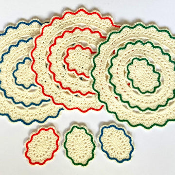 Oval placemat and coaster set by HueLaVive