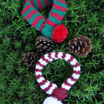 Candy Cane Dog Scarf