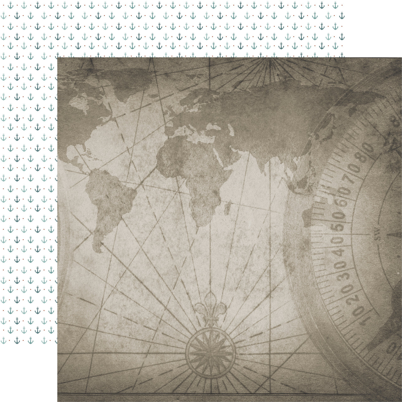 Kaisercraft Uncharted Waters Double-Sided Cardstock 12"X12" 10/Pkg - Aquatic
