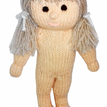 Dressing up baby doll with clothes