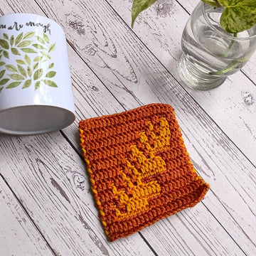 Skeletal Leaf Mosaic Coaster