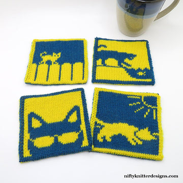 Cats in Summer Coasters