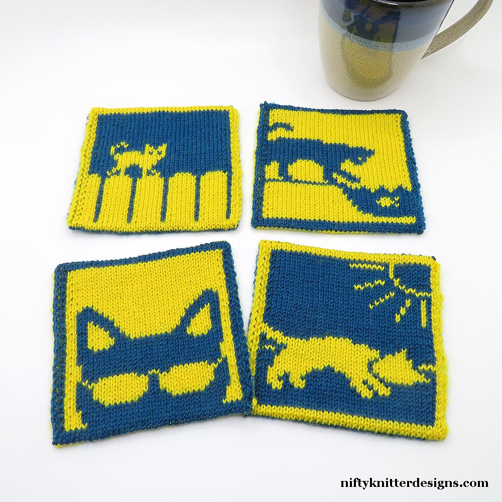 Cats in Summer Coasters