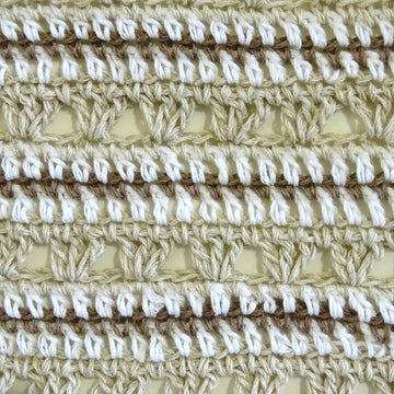 Crochet  Cotton Linen Tote Bag