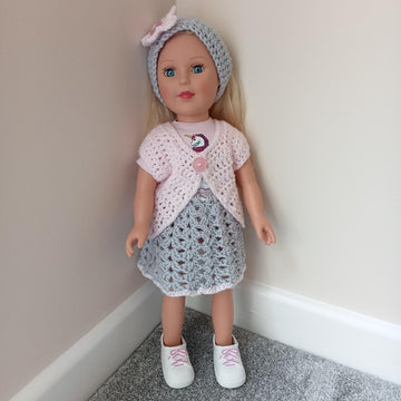 Baby Pink Cardigan for Doll