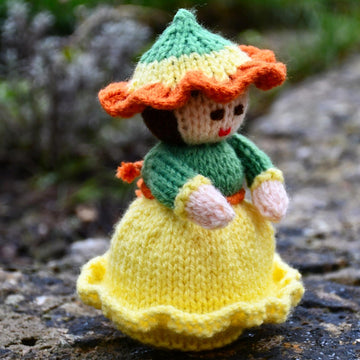 Daffodil Flower Doll Knitting Pattern - Toy Knitting Pattern