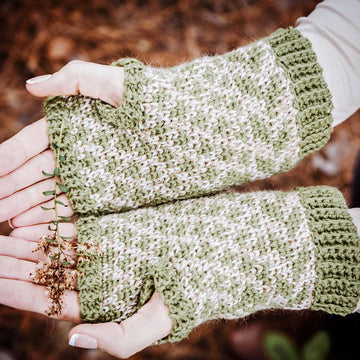 Cactus Fingerless Crochet Mittens
