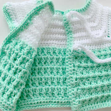 Cardigan and Diaper Cover Set