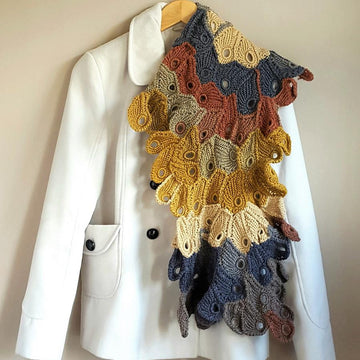 Peacock motif womens Scarf