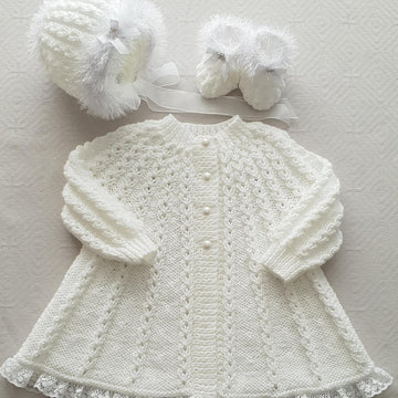Aurora swing coat baby knitting pattern