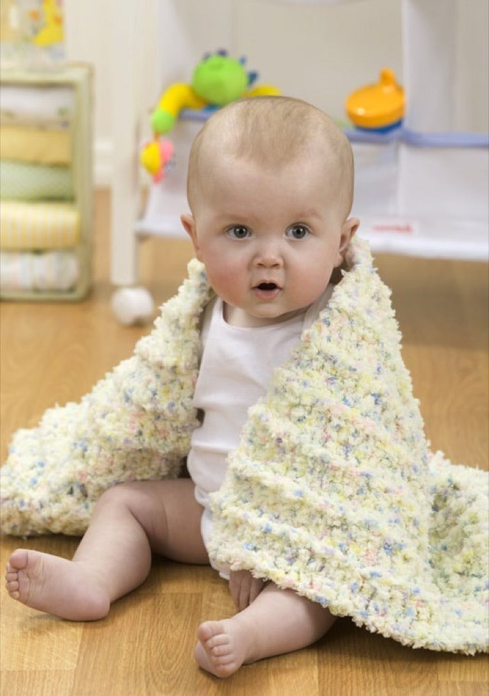 Coziest Baby Blanket Ever in Red Heart Buttercup - LW1814