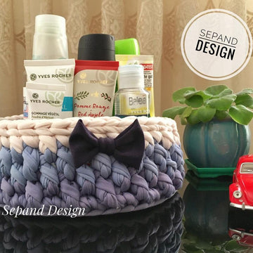 Zpagetti (t-shirt tshirt) yarn basket- embossed